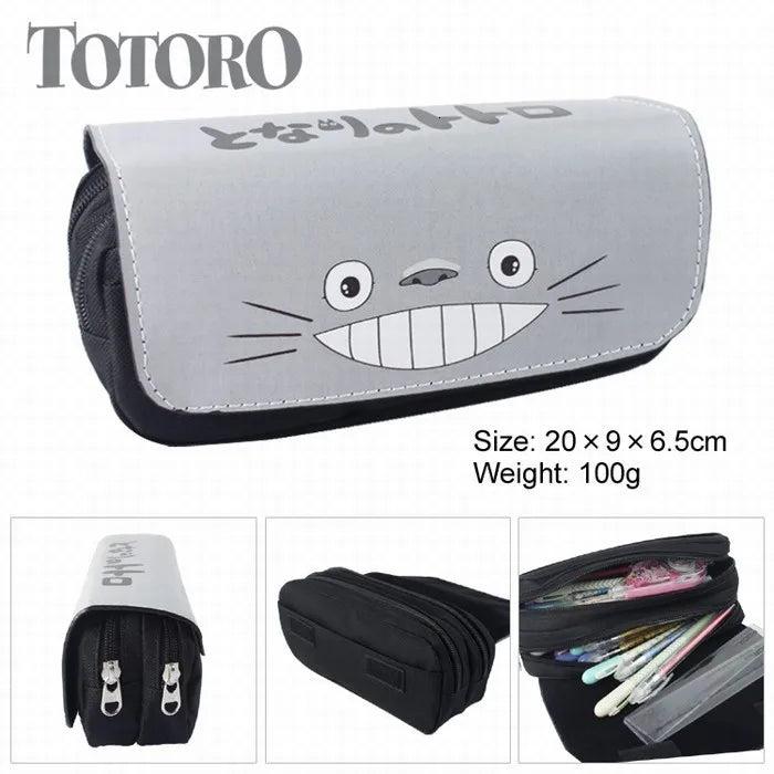 Anime Totoro Double-deck Pencil Case Big Capacity Stationery Bag