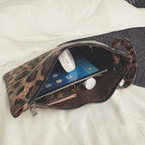 Leopard Print Clutch Wallet Crossbody Bag