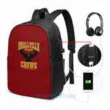 Smallville High Crows USB Charge Backpack Men Women Travel Laptop Bag