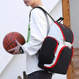 Large Capacity Basketball Backpack Gym Bag with Separate Ball Holder