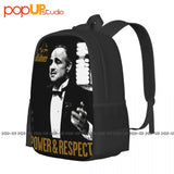 Godfather Power Respect Backpack Large Capacity Vintage Portable