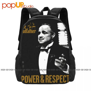 Godfather Power Respect Backpack Large Capacity Vintage Portable
