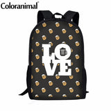 Coloranimal Beer Lover Backpack Casual Laptop Bag Large Capacity