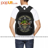 Army Silent Death Green Berets Skull Backpack Large Capacity Vintage Art Print