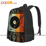 April 1981 40th Birthday Gift 40 Years Old Backpack Large Capacity Beach Bag