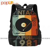 April 1981 40th Birthday Gift 40 Years Old Backpack Large Capacity Beach Bag