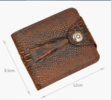 Vintage Crocodile Men's Wallet Short Purse Leather Billetera