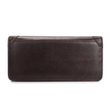 Vintage Men's Leather Long Wallet Thin Purse Multi-card Clutch Organizer