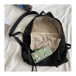 Solid Hiking Backpack Unisex Shoulder Backpack Casual