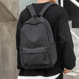Men's Canvas Schoolbag Student Backpack