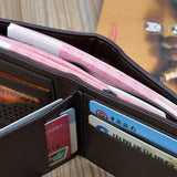 Men's Retro Student Wallets Horizontal Money Bag