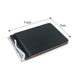 Men Short Skin Wallet PU Leather Money Clip Thin Purses