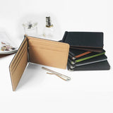 Men Short Skin Wallet PU Leather Money Clip Thin Purses