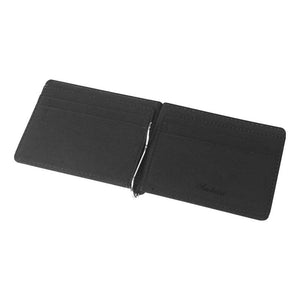 Men Short Skin Wallet PU Leather Money Clip Thin Purses