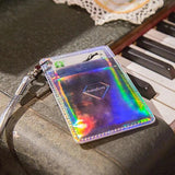 Hologram Laser Silver Clutch Handbag Purse Wallet Women's Mini Evening Bag