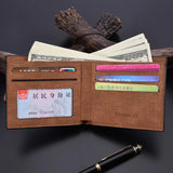 Minimalist Men's Short Wallet Retro Youth Ultra-thin Dollar Bill Wallet