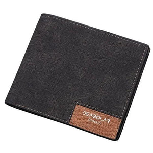Minimalist Men's Short Wallet Retro Youth Ultra-thin Dollar Bill Wallet