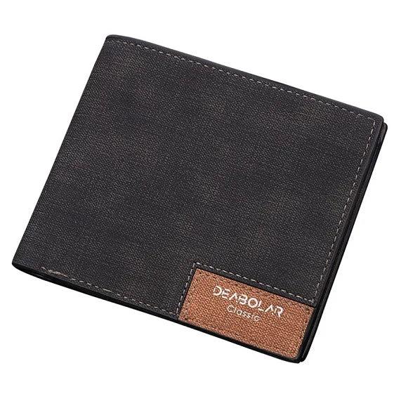 Minimalist Men's Short Wallet Retro Youth Ultra-thin Dollar Bill Wallet