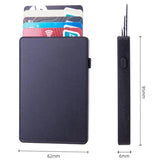 RFID Aluminum Smart Wallet Men's Clutch Pop-up Cardholder