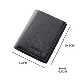 Mini Slim Wallet Male Partmon Casual Leather PU Portfel Purse