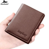 Mini Slim Wallet Male Partmon Casual Leather PU Portfel Purse