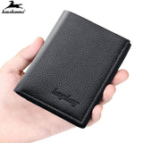 Mini Slim Wallet Male Partmon Casual Leather PU Portfel Purse