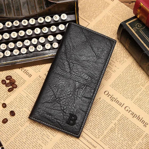 Men's Vintage Brown Slim Wallet Short Dollar Bifold