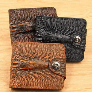 Men's Vintage Style Leather Short Wallet