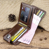 Men's Vintage Style Leather Short Wallet