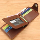 Men's Vintage Style Leather Short Wallet