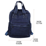 Women Vintage Denim Backpack Travel Daypack College School Handbag Shoulder Bag