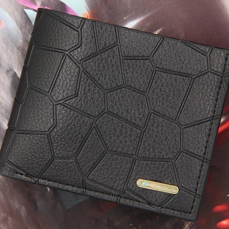 Men's Short Wallet PU Leather Multi-card Slot Bill Fold Slim