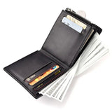 Men's Zipper Wallet, Personalized Business Multifunction Wallet