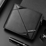 Men's Zipper Wallet, Personalized Business Multifunction Wallet