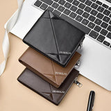 Men's Zipper Wallet, Personalized Business Multifunction Wallet