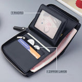 Short Casual Wallet Men PU Leather Small Zipper Coins Bag