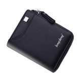 Short Casual Wallet Men PU Leather Small Zipper Coins Bag
