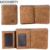 Retro Frosted Leather Men's Short Wallet Multi-Card Youth Wallet