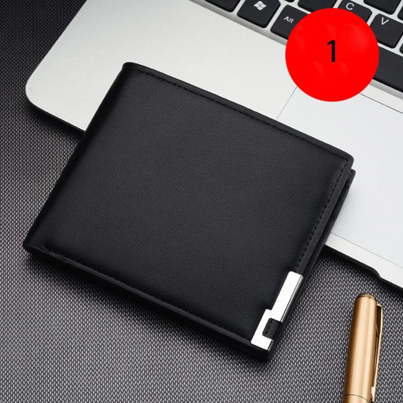 Men's Retro Leather Wallet Short Business Vertical Wallet