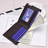 Men Wallet Thin Small Purse Mini Short PU Leather