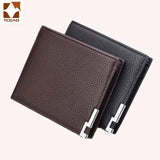 Men Wallet Thin Small Purse Mini Short PU Leather