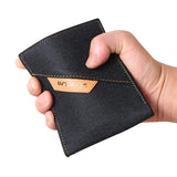 Men's Canvas Pattern Youth Wallet Thin Anti-theft Casual Wallet