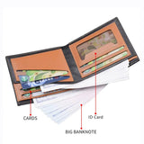 Men's Canvas Pattern Youth Wallet Thin Anti-theft Casual Wallet