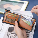 Men's Canvas Pattern Youth Wallet Thin Anti-theft Casual Wallet