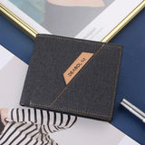 Men's Canvas Pattern Youth Wallet Thin Anti-theft Casual Wallet