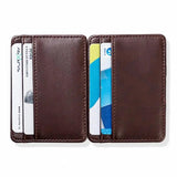 High Leather Magic Wallets Ultra Thin Mini Wallet Men's Small Wallet