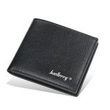 Woven Pattern Leather Men's Short Wallet Zipper Purse for Men