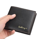 Woven Pattern Leather Men's Short Wallet Zipper Purse for Men