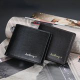 Woven Pattern Leather Men's Short Wallet Zipper Purse for Men