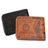 Men's Retro Magnetic Buckle Wallet Dollar Pattern Business Style